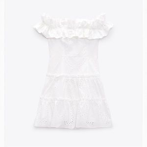 Zara New With Tags mini eyelet dress - size S